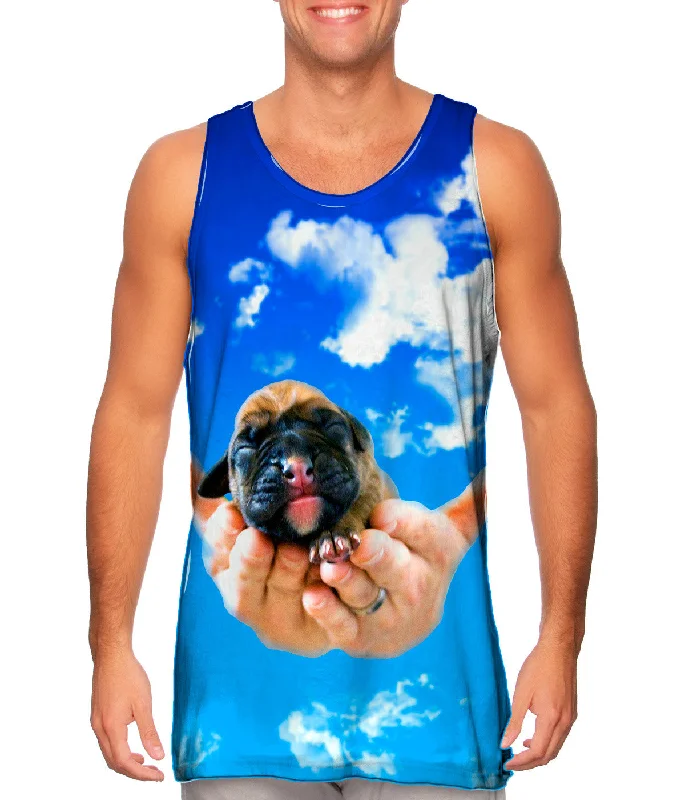 Custom Printed Sleeveless-Heavens Hands Boxer Puppy