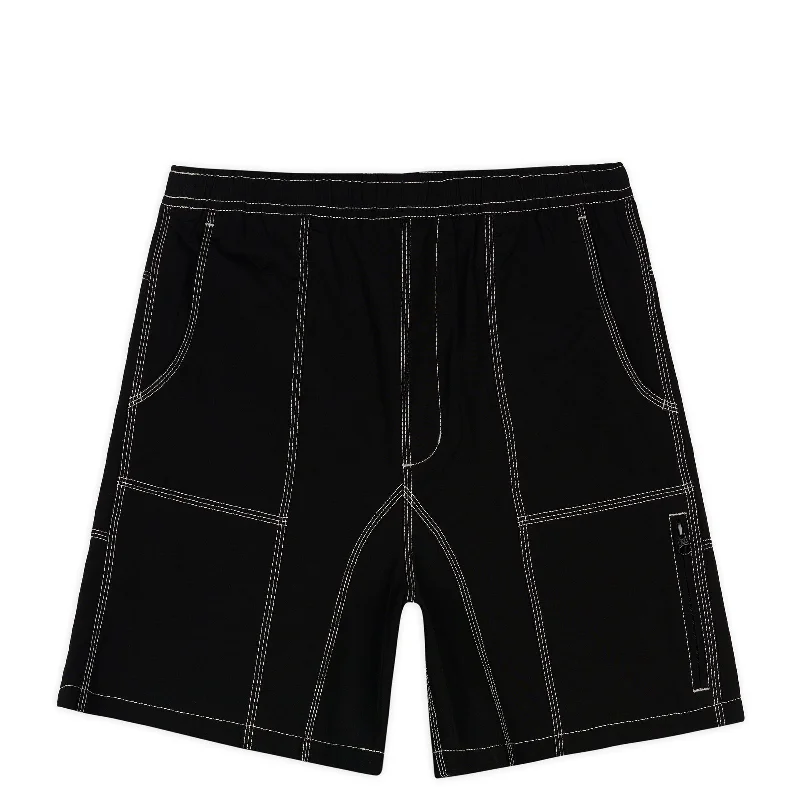 High-Waisted Denim Shorts-TRIPLE NEEDLE BISHOP SHORTS