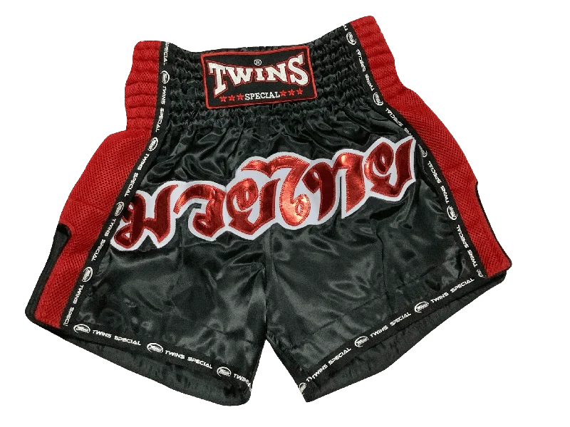 Graphic Print Shorts-Twins Special Shorts T-22 BK/RD