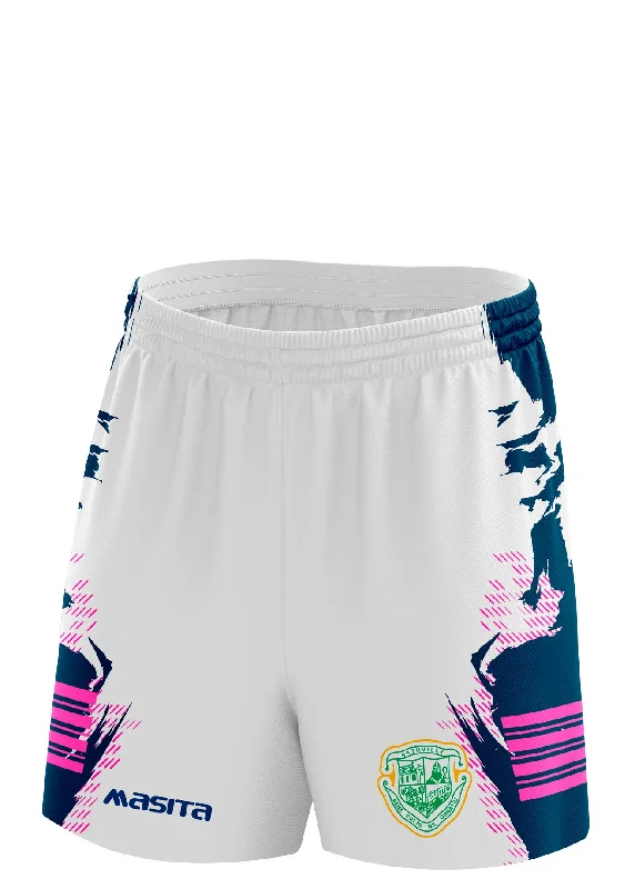 Cool Athletic Shorts-Rathvilly LGFA Pink Boa Style Ladies Training Shorts Adult