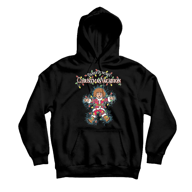 Athletic Zip Hoodie-Danny Duncan Christmas Vacation Black Hoodie