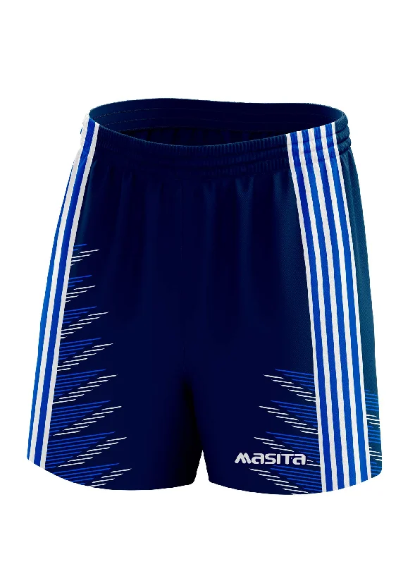 Bold Pattern Shorts-Hydro Gaelic Shorts Navy/Blue/White Adult