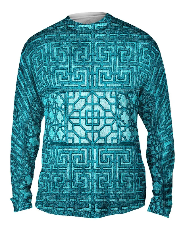 Graphic Logo Long Sleeve-Eastern Tapestry Turquoise