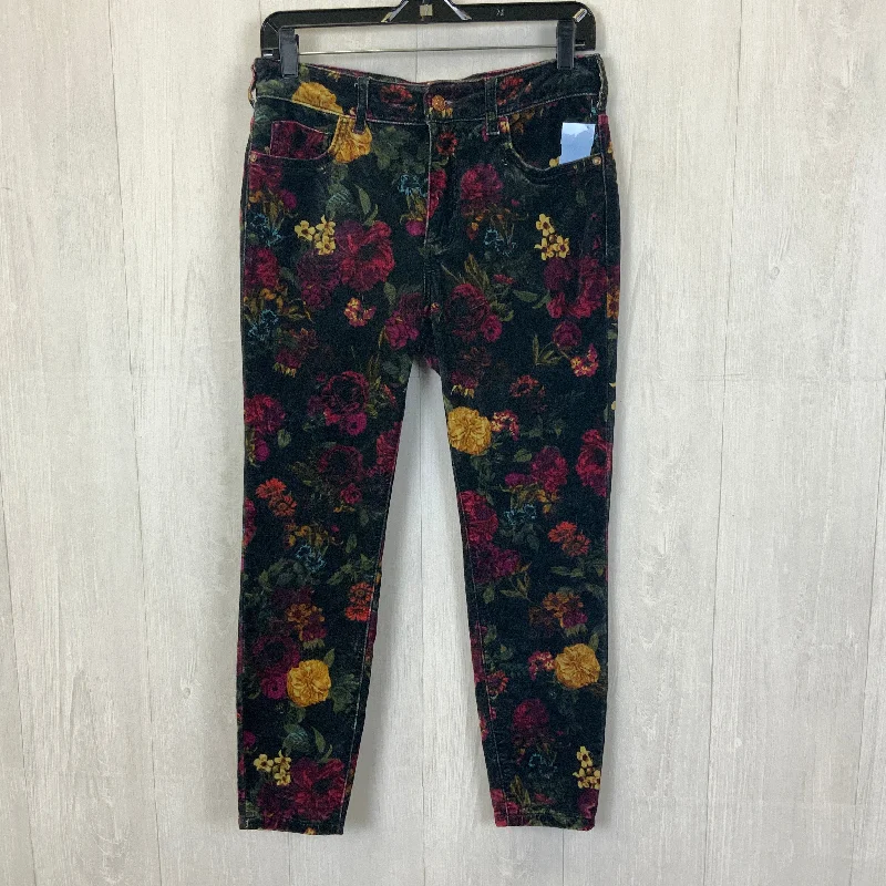 Classic Khaki Pants-Pants Corduroy By Pilcro In Floral Print, Size: 4