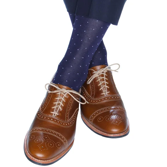 Trendy Graphic Socks-The Shirt Shop Pin Dot Cotton Dress Sock (2 Colors)