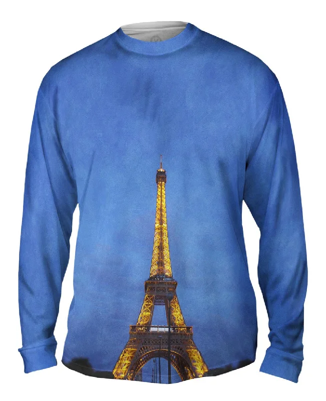 Cozy Long Sleeve Sweatshirt-Eiffel Tower