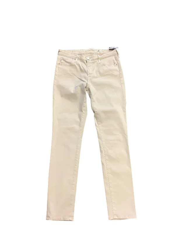 Soft Fleece Joggers-Pants Designer By Adriano Goldschmied In Cream, Size: 6