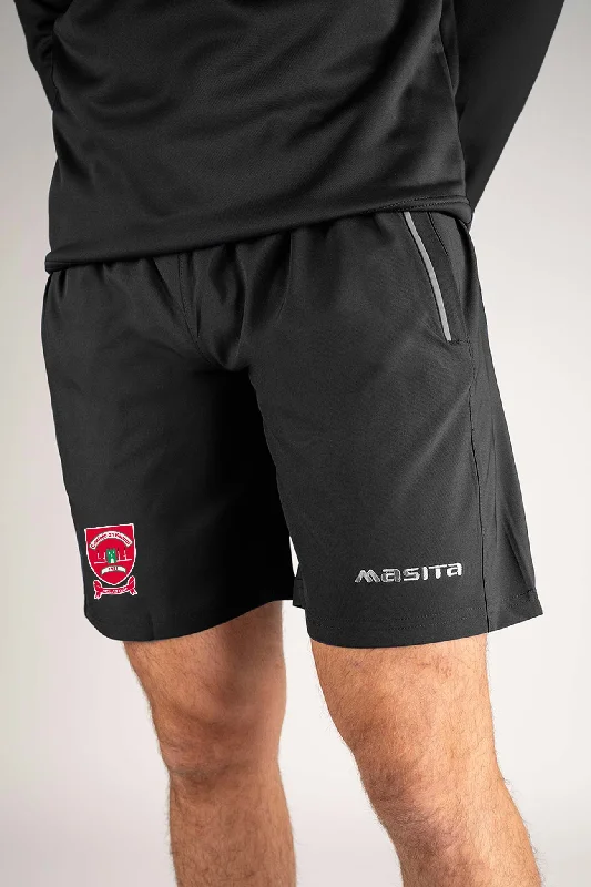 Cool Athletic Shorts-Garrycastle GAA Black Leisure Short Adult