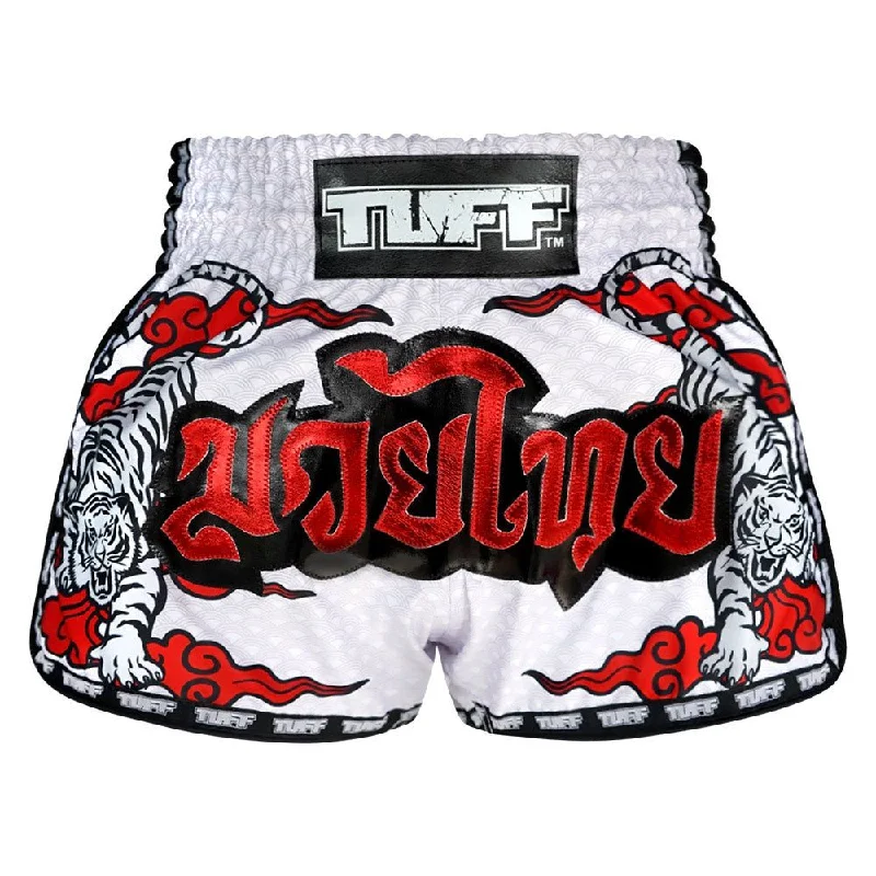 High-Waisted Summer Shorts-Tuff Shorts TUF-MRS301 White