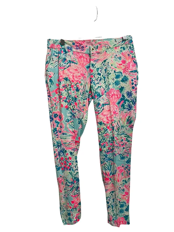 Classic Straight Leg Pants-Pants Designer By Lilly Pulitzer In Floral Print, Size: 2