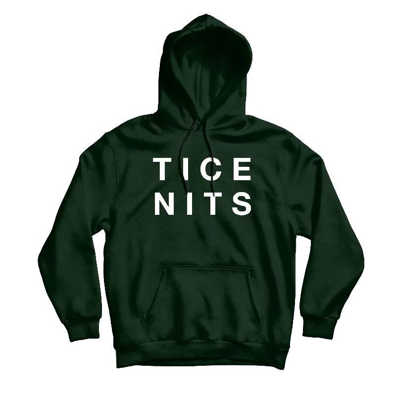 Simple Logo Hoodie-Tice Nits Forest Green Hoodie