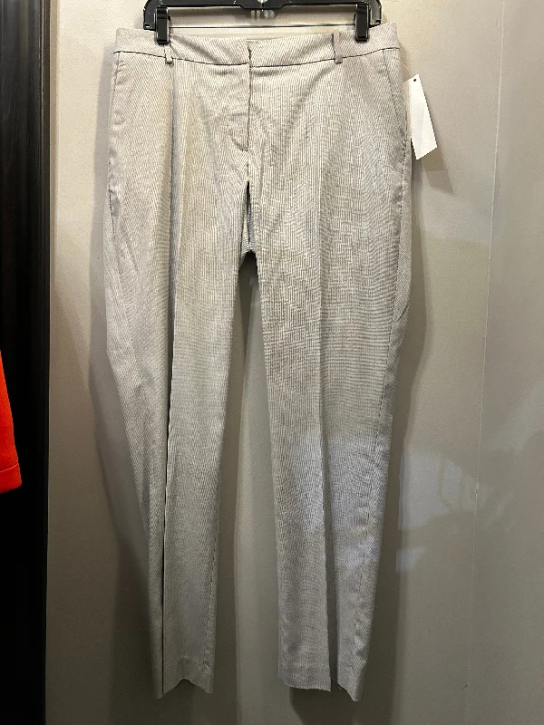 Fashionable Denim Trousers-Pants Dress By H&m In Grey, Size: 10