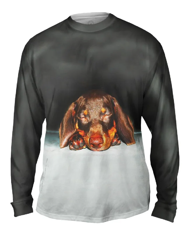 Soft Fabric Long Sleeve-Dachshund Dreaming