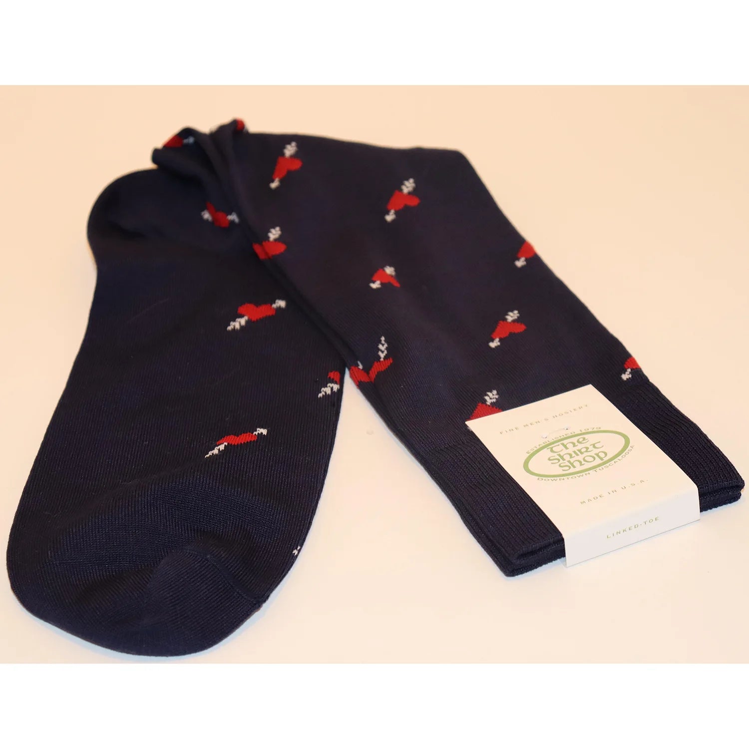 Comfortable Ankle Socks-The Shirt Shop Dress Socks - Over the Calf - Hearts