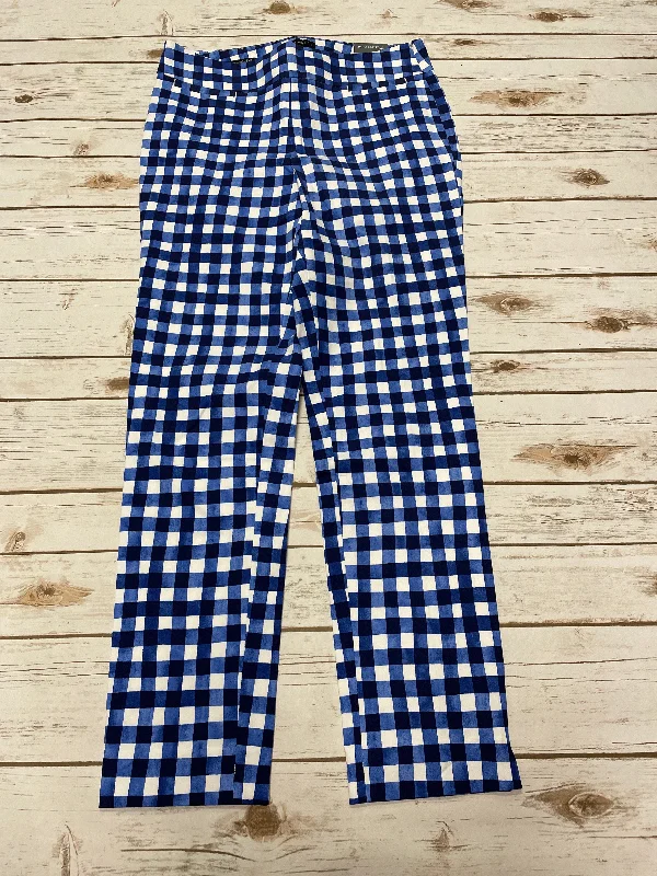 Stretchy Denim Trousers-Pants Cropped By Talbots In Checkered Pattern, Size: 6