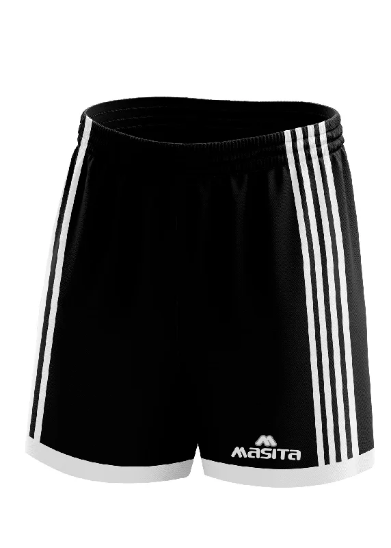 Colorful Printed Shorts-Solo Gaelic Shorts Black/White Adult