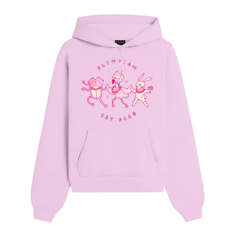 Trendy Zip Hoodie-Flamingo and Friends Adult Hoodie