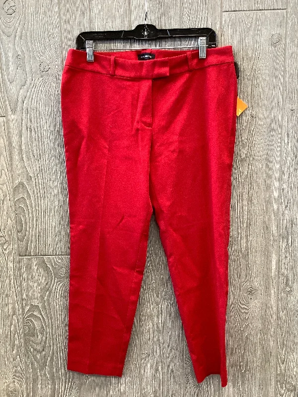 Comfortable Active Joggers-Pants Dress By Liz Claiborne In Red, Size: 10