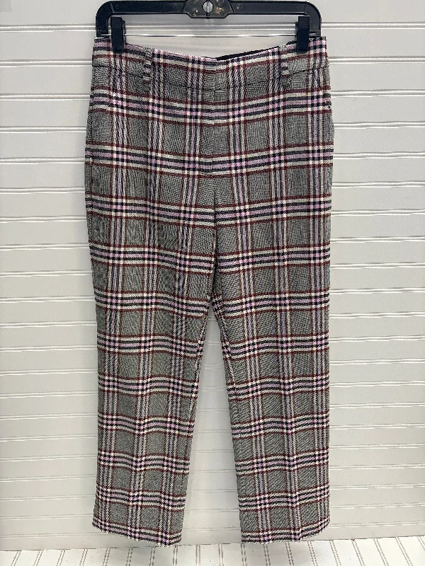 Relaxed Fit Corduroy Pants-Pants Designer By Derek Lam In Plaid Pattern, Size: 4