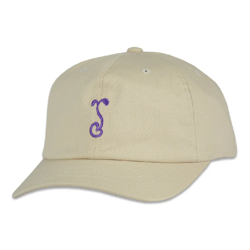 Personalized Cap Hat-Simply Sprouted Cream Purple Dad Hat