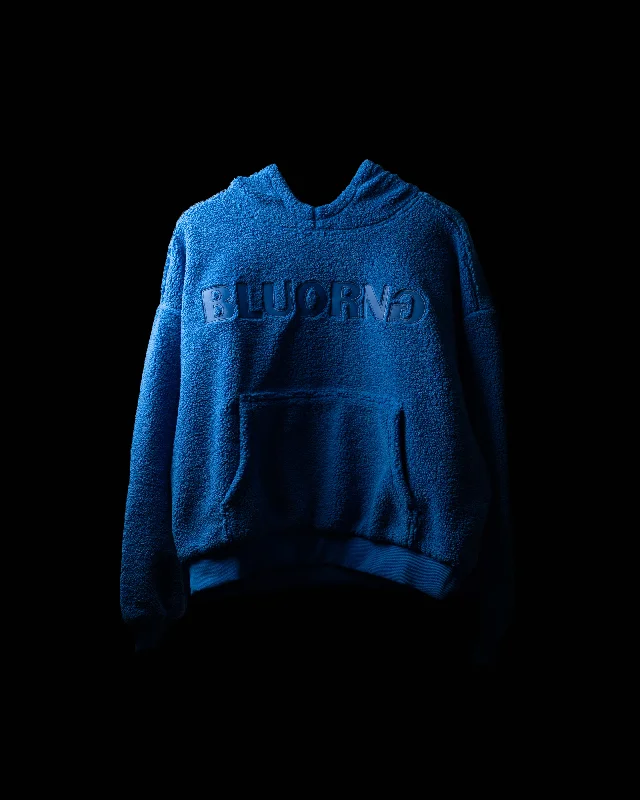 Soft Hoodie Jacket-BLUE SHERPA HOODIE