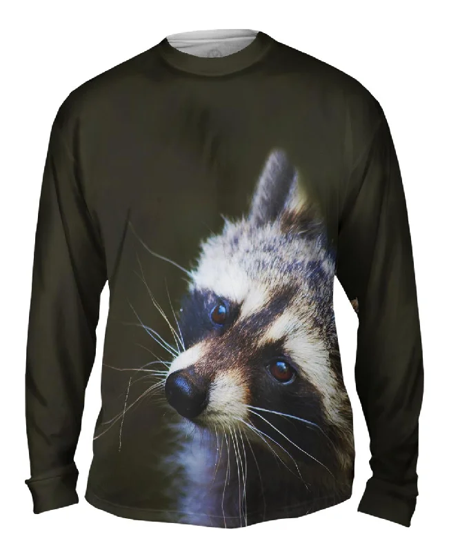 Vintage Graphic Long Sleeve-Curious Brown Raccoon