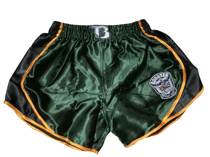 Vintage Style Shorts-Booster Shorts Retro Shield 1 green/black