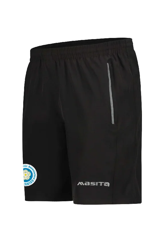 Sporty Running Shorts-Yorkshire GAA Black Leisure Short Adult