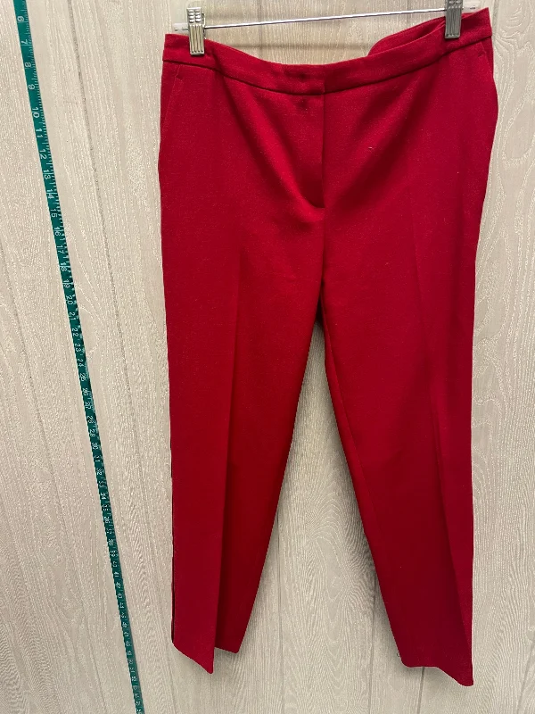 Comfortable Tapered Pants-Pants Designer By Escada In Red, Size: 8