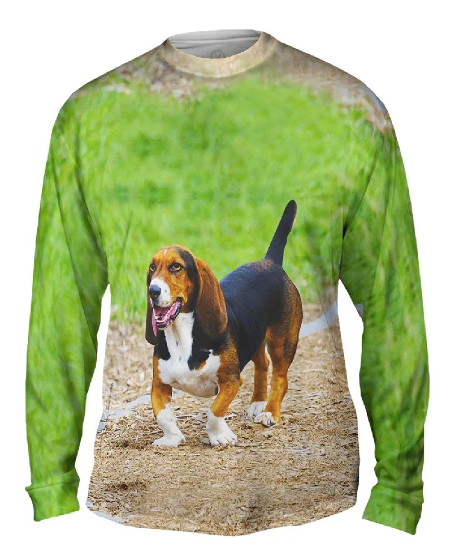 Casual Long Sleeve Top-Dachshund Trackstar