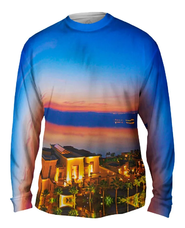 Trendy Casual Long Sleeve-Dead Sea Looking - At - The - West - Bank