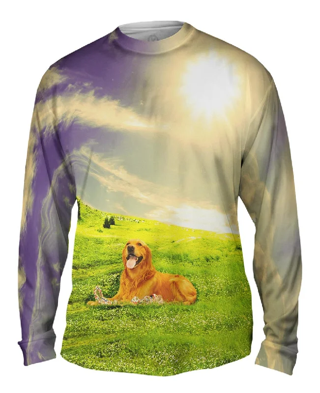 Stylish Printed Long Sleeve Shirt-Doggy Field