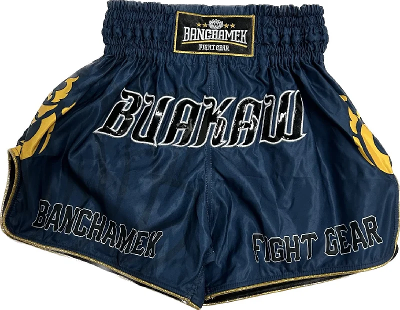 Printed Logo Shorts-Buakaw Shorts BSH 4 Green Blue Shade