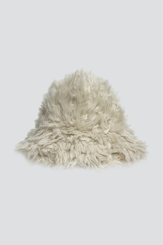 Outdoor Sport Hat-Cream Shag Faux Fur Sierra Hat