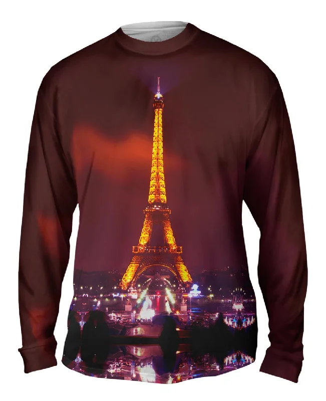 Comfortable Fleece Long Sleeve-Eiffel Centered