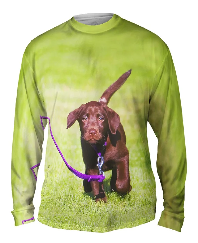 Custom Long Sleeve Shirt-Dog Out For A Walk