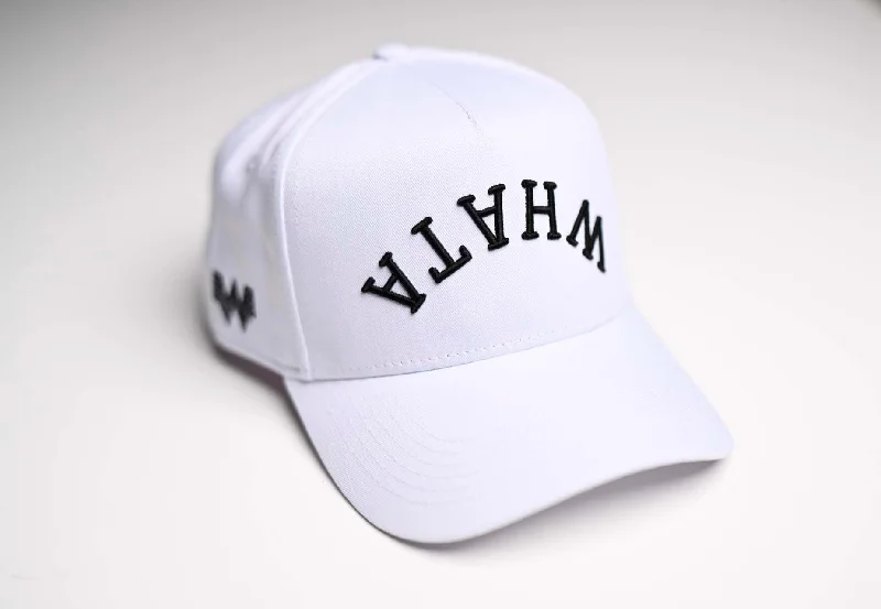 Designer Hat Cap-WHATABURGER Snapback - WHITE