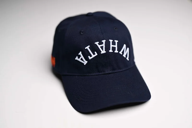 Fun Graphic Baseball Hat-WHATABURGER Dad Hat - NAVY (dad hat)