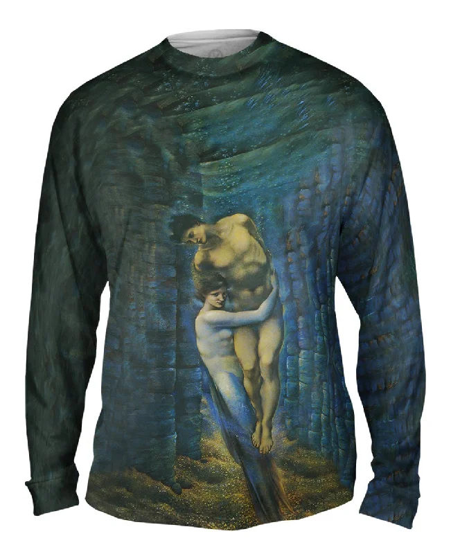 Relaxed Long Sleeve Sweatshirt-Edward Burne Jones - "Mermaid Hugging Man"