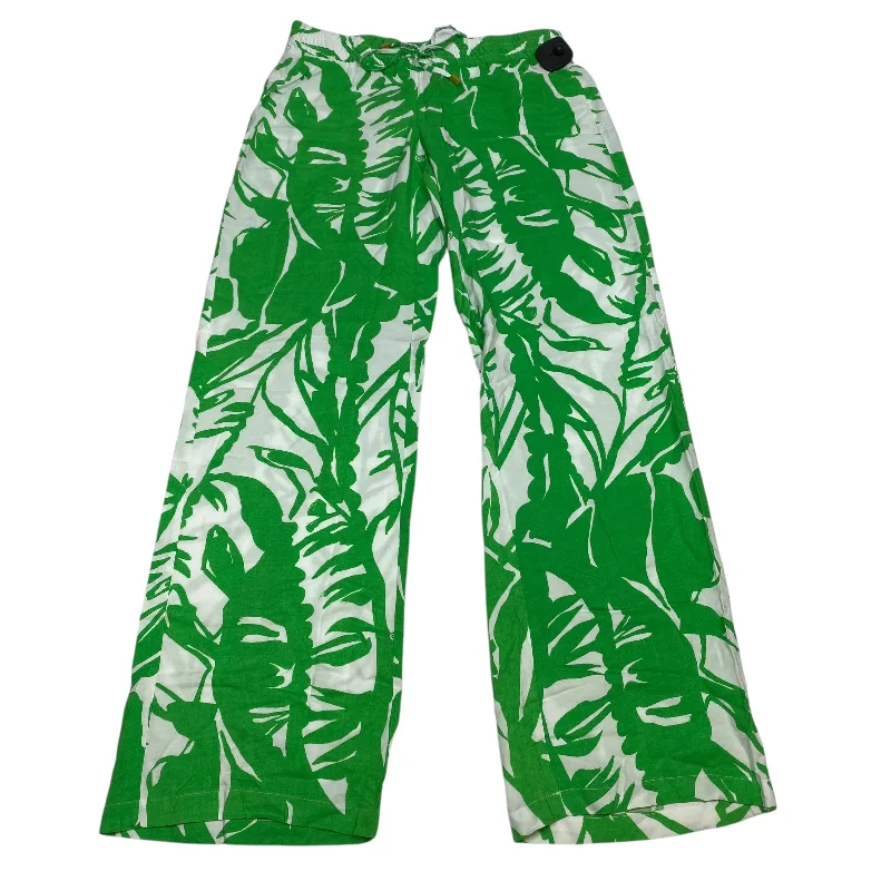 Casual Comfortable Trousers-Pants Designer By Target-designer In Green & White, Size: Xs