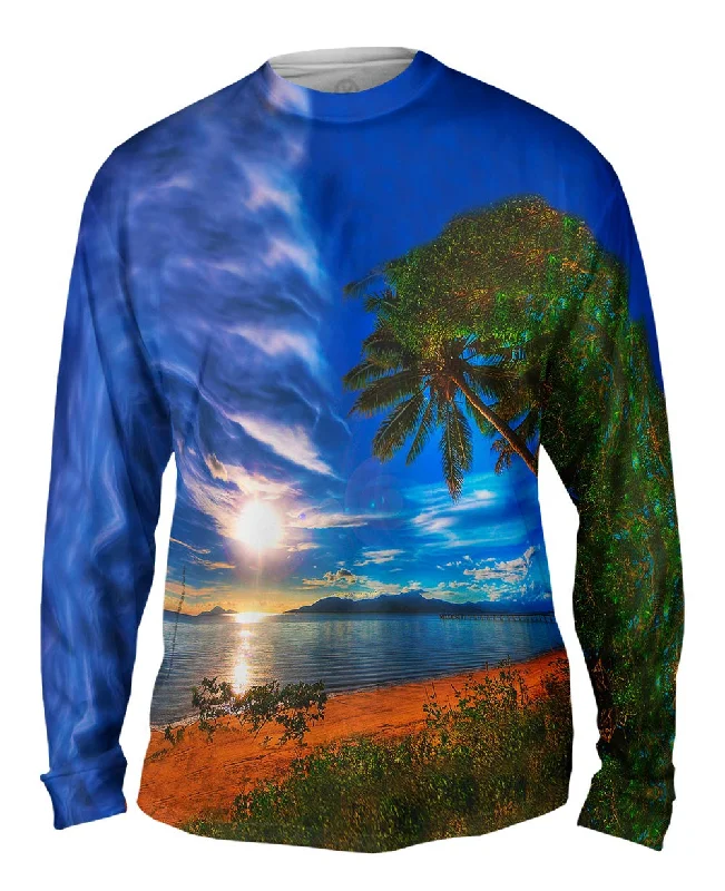 Casual Long Sleeve Pullover-Day At The Beach