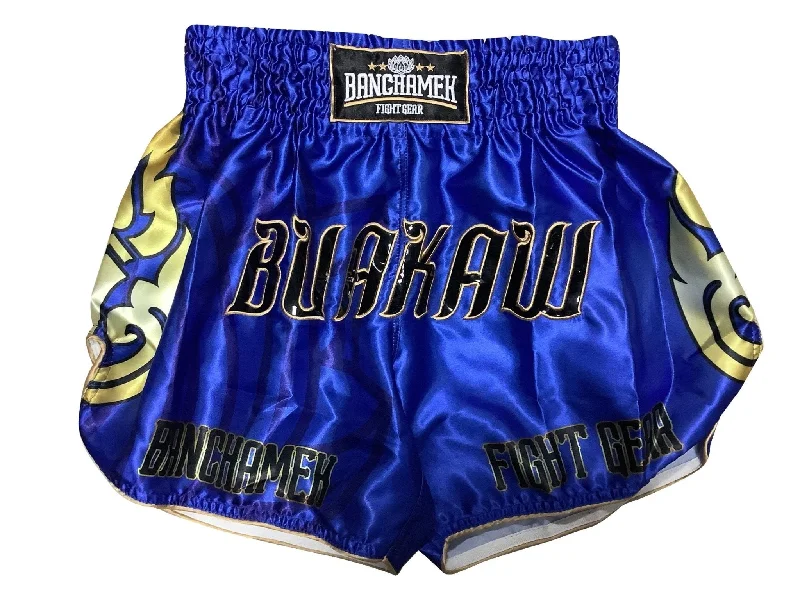 Casual Everyday Shorts-Buakaw Shorts BSH7 BLUE GOLD