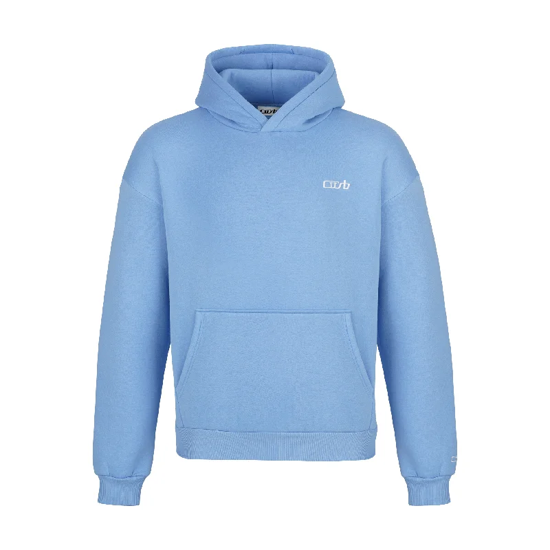 Comfortable Fleece Hoodie-HOODIE VISTA BLUE