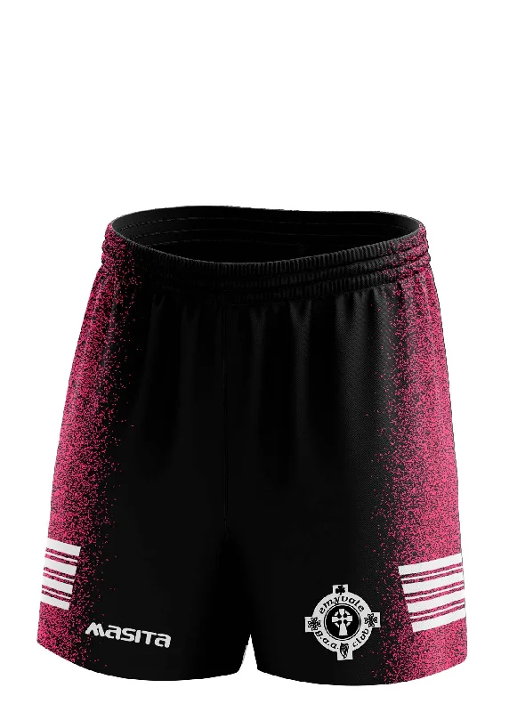 Soft Feel Shorts-Emyvale GAA Pink Training Shorts Adult