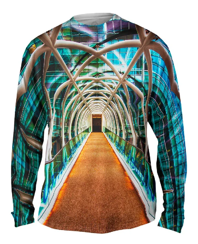 Sporty Long Sleeve Shirt-Cool Pedestrian Bridge