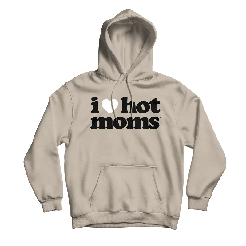 Casual Lounge Hoodie-I Heart Hot Moms Sand Hoodie