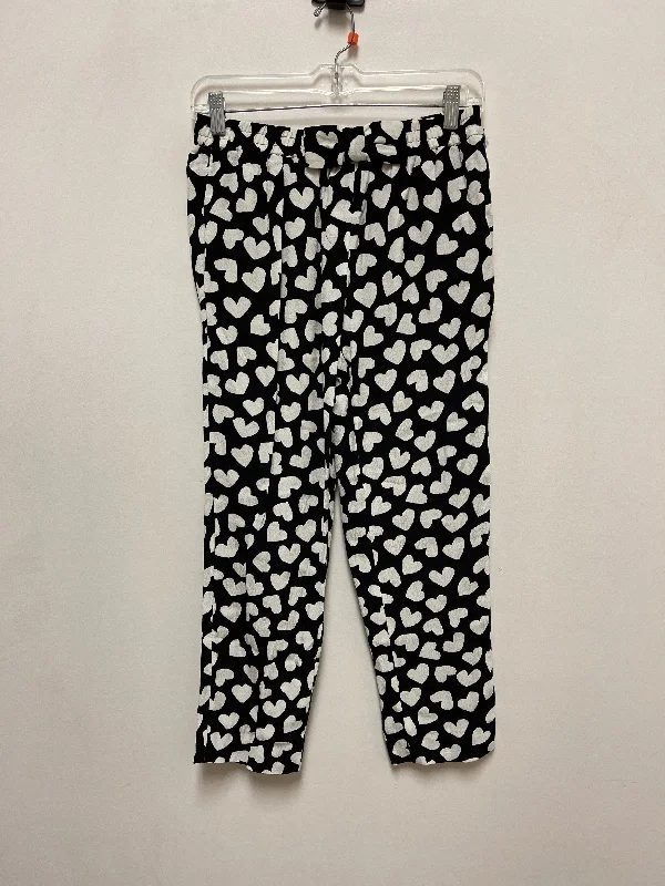 Stylish Yoga Trousers-Pants Designer By Kate Spade In Black & White, Size: 4