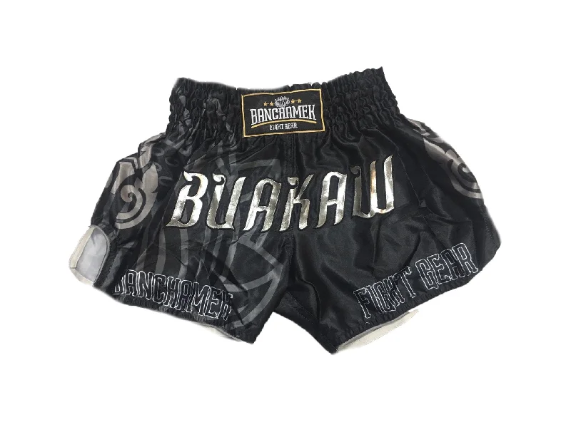 Summer Adventure Shorts-Buakaw Shorts BSH2 BLACK SILVER