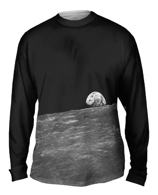 Trendy Long Sleeve Hoodie-Earth Rise Space