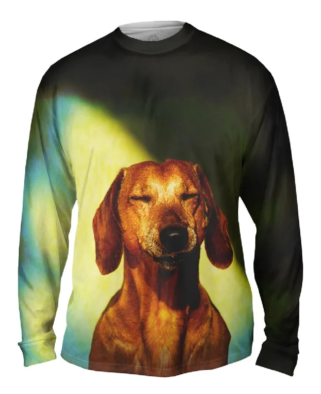 Trendy Long Sleeve Hoodie-Dachshund Smile